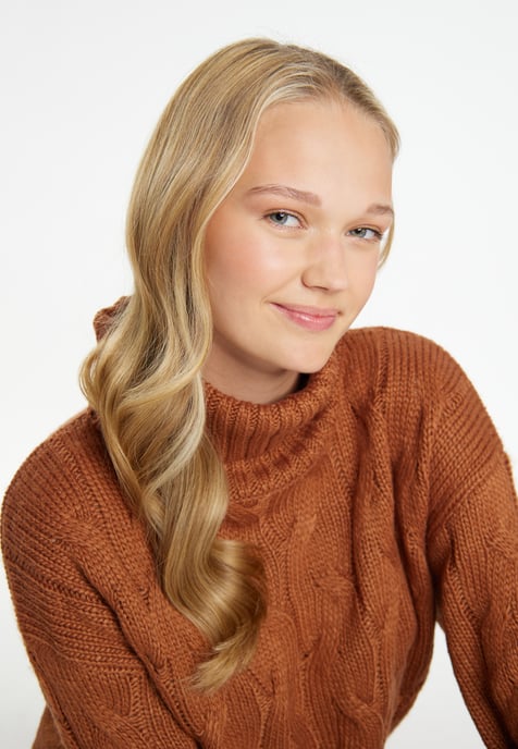 Mymo Knitted pullover women tan - Image 5