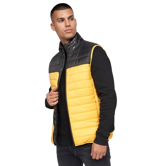 Crosshatch Mens Presnell High-Neck Gilet (Yellow) - Image 3
