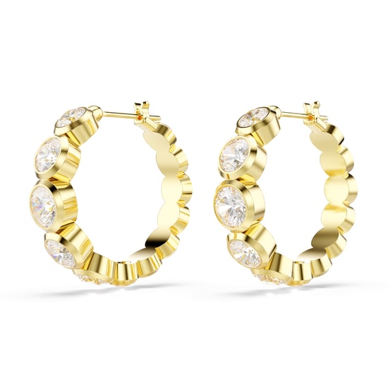 Swarovski 'Imber Organic' Women's Gold Plated Metal Hoop Earrings - Gold 5711483 - Image 3
