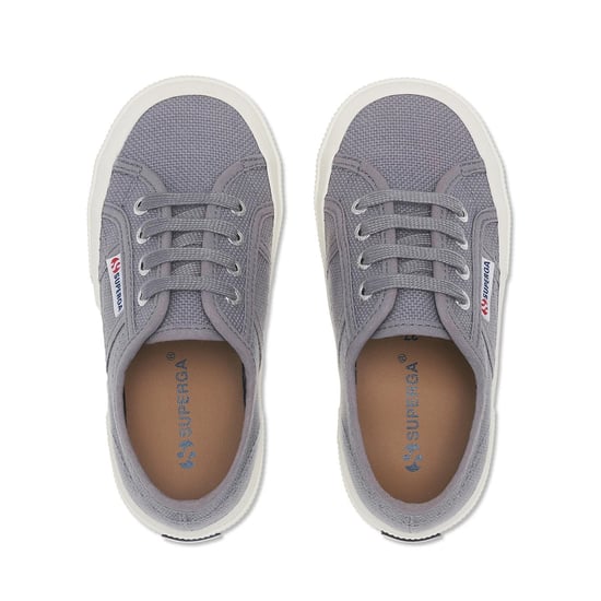 Superga Childrens/Kids 2750 Jcot Leather Trainers (Grey Bluish/Avorio)