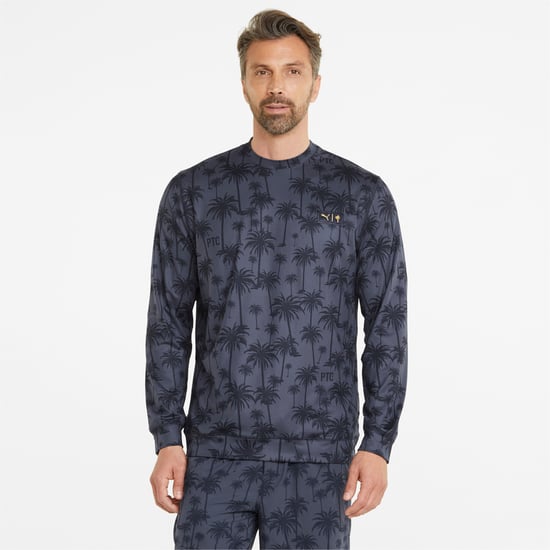 Puma x PTC Palm Tree Crew Cuello para hombre suéter azul marino - Image 1