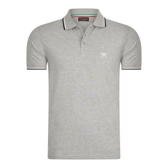 Cappuccino Italia Polo SS Polo Applique Pique Gris - Image 1
