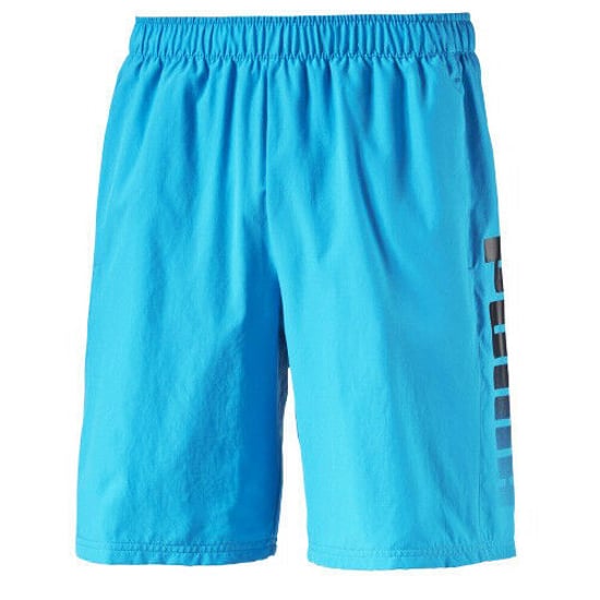 Pantalones cortos Puma Fun Big Logo Woven Azul Poliéster Elastizado 836575 10 - Image 1