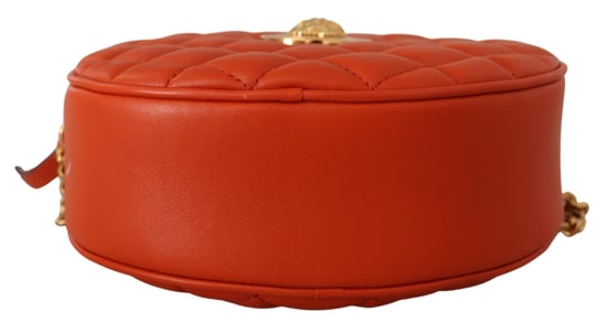 Bolso cruzado redondo Medusa de cuero napa rojo para mujer de Versace - Image 4