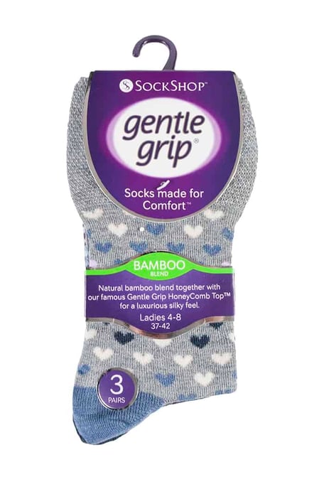 Tienda de Calcetines Gentle Grip - 6 Pares de Calcetines de Bambú No Elásticos para Mujer - SOLRM35 - Image 2