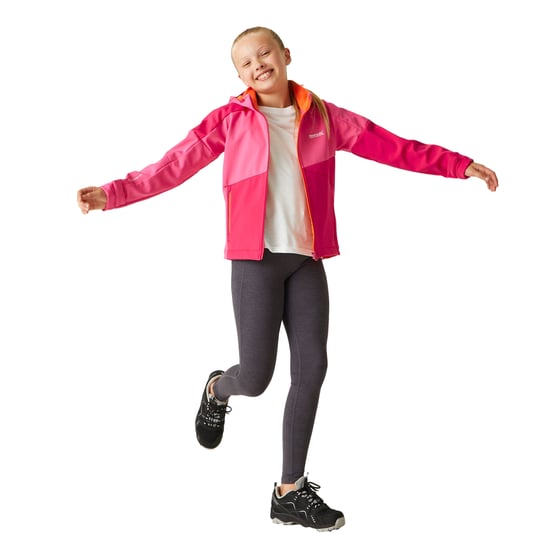 Regatta Childrens/Kids Acidity VII Soft Shell Jacket (Flamingo Pink/Pink Potion) - Image 4
