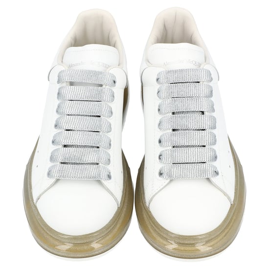 Alexander McQueen Womens Oversized Sneaker 'Larry' in White - Image 4