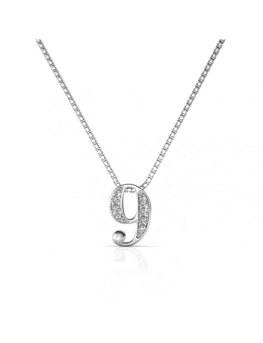 Colgantes Número 9 - Plata y Cristal - Image 1