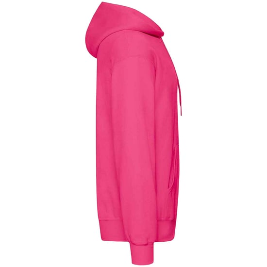 Fruit Of The Loom Unisex Adults Classic Hooded Sweatshirt (Fuchsia) - Image 3
