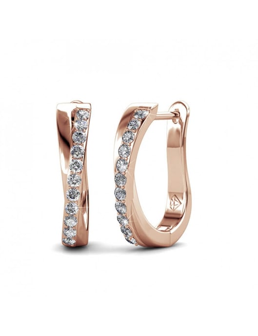 Pendientes Criss - Oro rosa y cristal - Image 1
