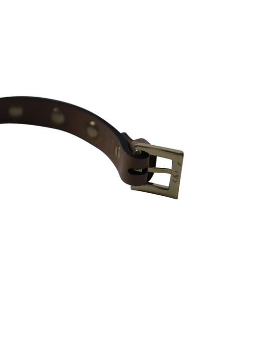 Valentino Garavani Rockstud Bracelet in Brown Calfskin Leather - Image 5