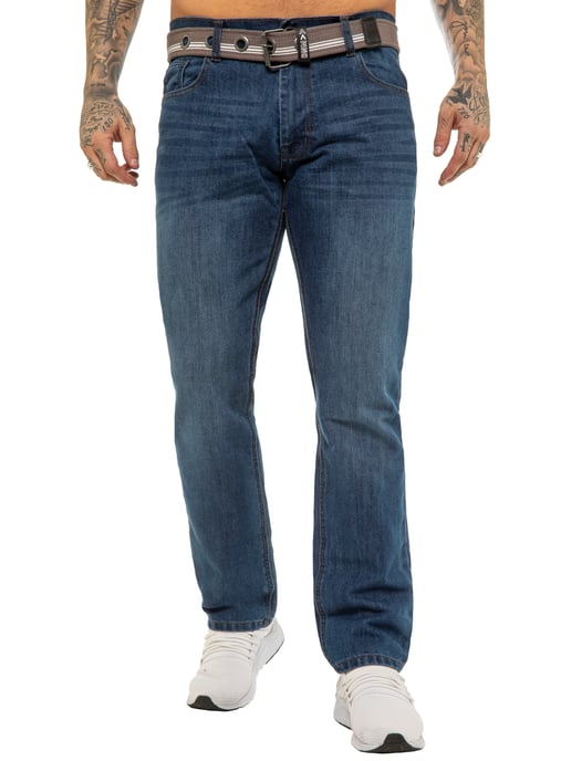 Enzo | Jeans de denim de diseñador para hombre, corte regular - Azul - Image 2