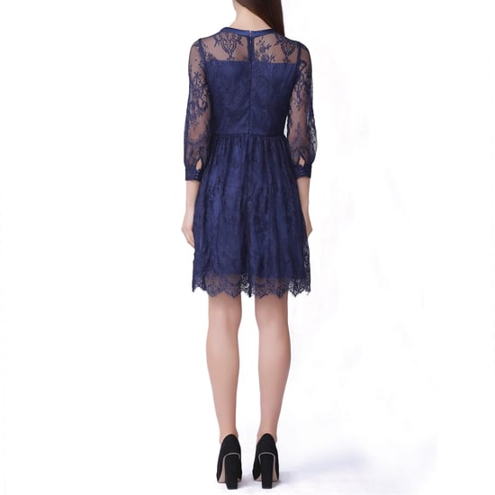 Lace skater dress and heart neckline - Image 3
