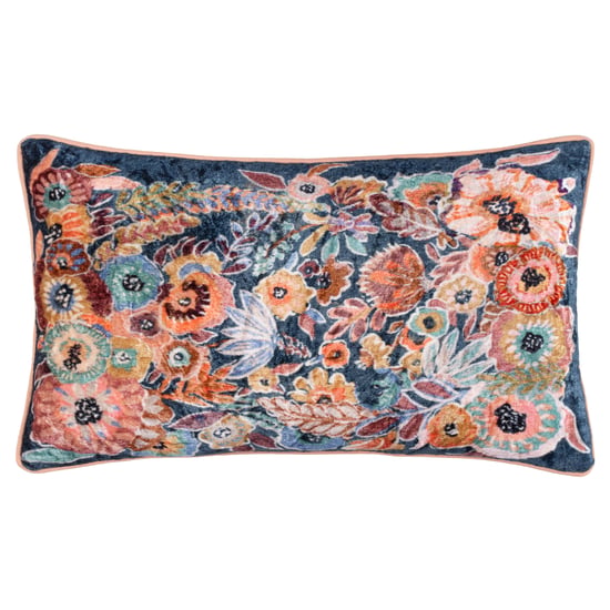 Funda de cojín de terciopelo floral Aquess de Wylder Tropics - Image 1