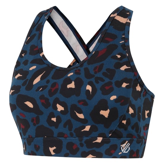 Dare 2B Womens/Ladies Swift II Animal Print Sports Bra (Moonlight Denim) - Image 3