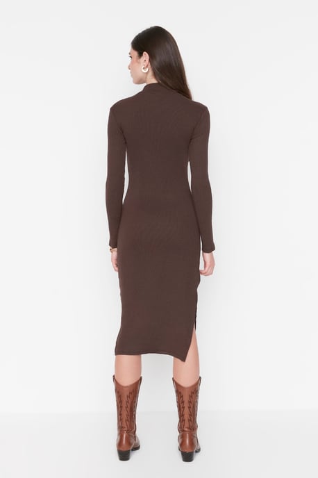 Trendyol Women's Standing collar bodycone Midi Dress - Image 6