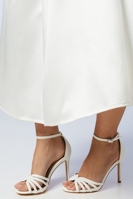 Wide Fit Bridal Tilda Lattice Front High Heeled Sandals - Image 1