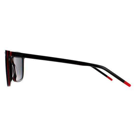 Hugo by Hugo Boss Square Mens Black Red Gold Grey Sunglasses - Image 3