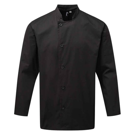 Premier Mens Essential Long-Sleeved Chef Jacket (Black) - Image 1