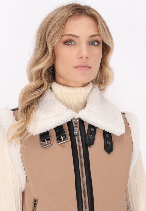 Dreimaster Vest women camel - Image 5