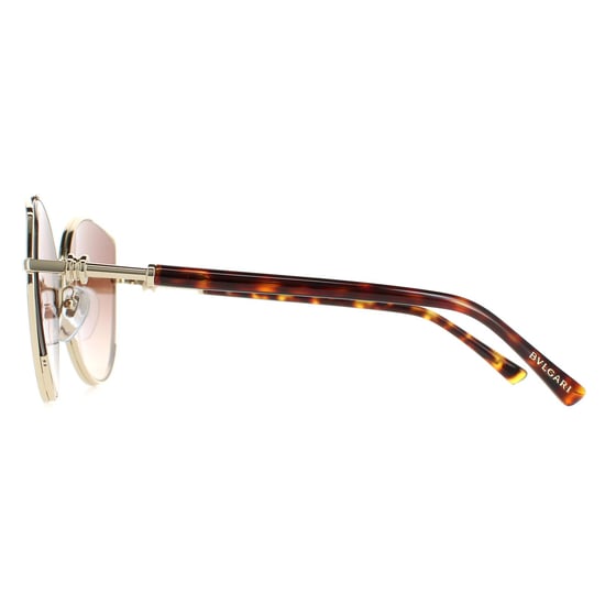 Bvlgari Cat Eye Womens Pale Gold Brown Gradient BV6168
