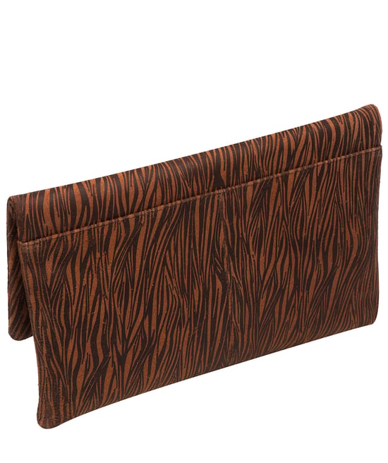 Amelia' Animal Print Leather Clutch Bag
