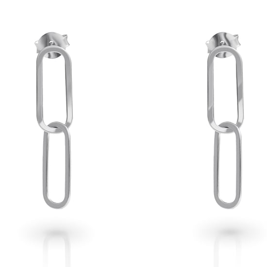 Orphelia 'Rose' Women's 925 Sterling Silver Drop Earrings - Silver ZO-7561 - Image 1