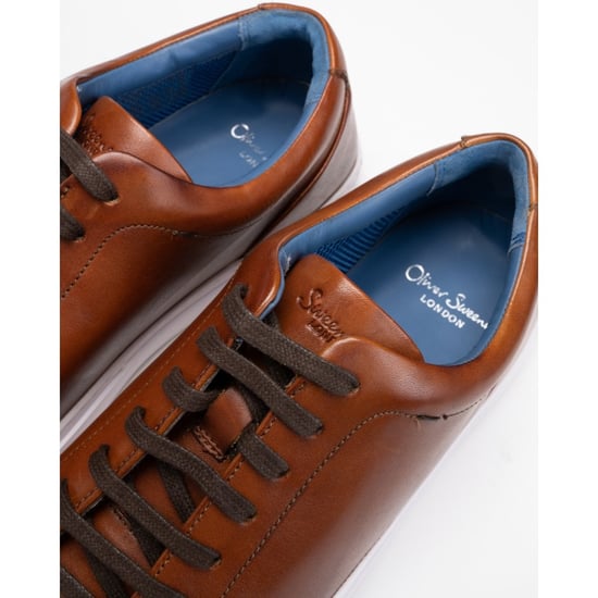Zapatillas para hombres Oliver Sweeney Hayle de cuero envejecido en color piel - Image 6