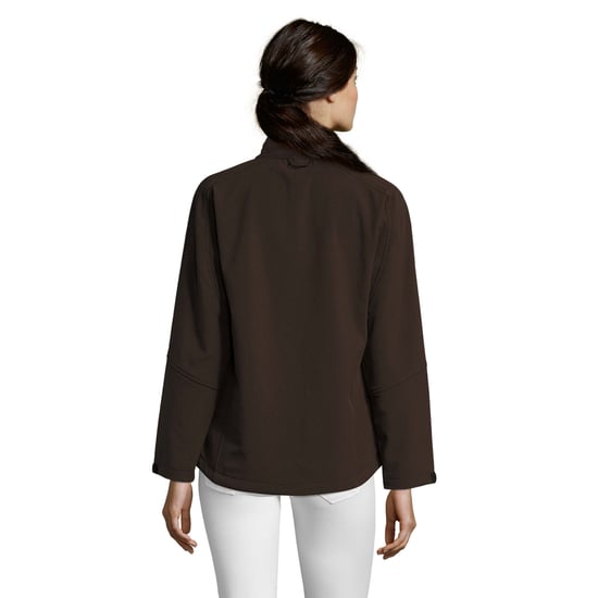 SOLS Womens/Ladies Roxy Soft Shell Jacket (Dark Chocolate) - Image 2