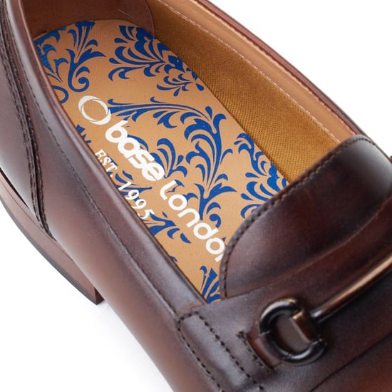 Base London Russo Leather Men's Burnt Brown Loafers - Image 6