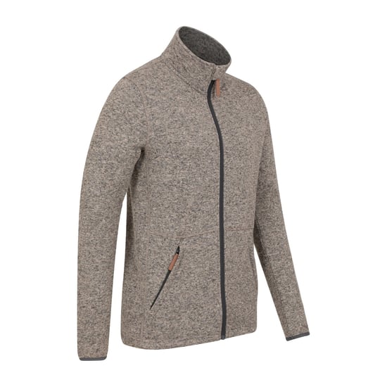 Mountain Warehouse Mens Idris III Full Zip Fleece Jacket (Beige) - Image 2