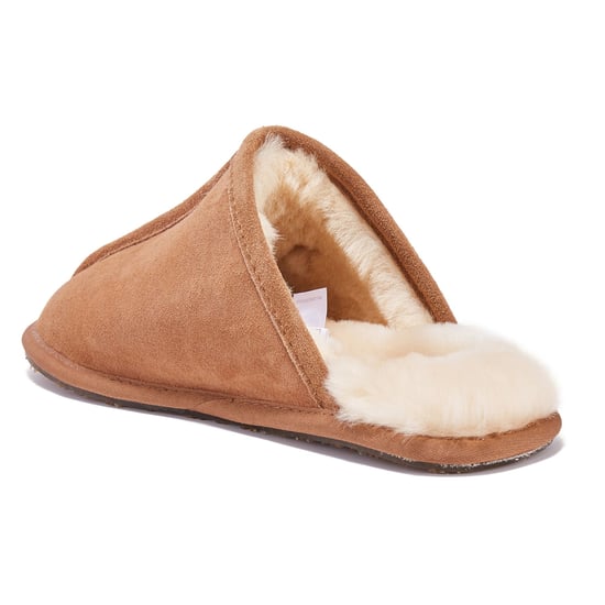 Mens Closed Mule Chestnut Slippers