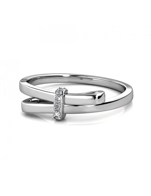 Anillo Lazo Luminoso - Plata y Cristal - Image 4
