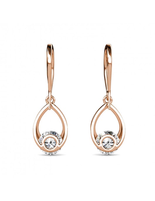 Pendientes Tristin Hook - Oro rosa y cristal - Image 5