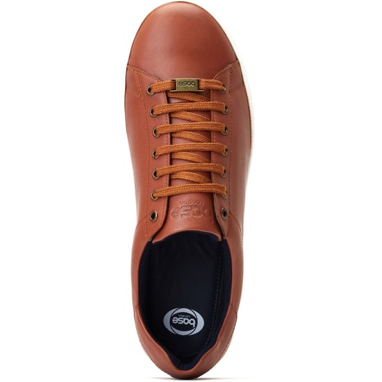 Base London Tucker Leather Men's Burnt Tan Trainers - Image 4