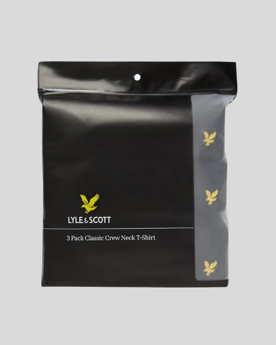Lyle & Scott Basic 3 Pack T-Shirt Black - Image 3