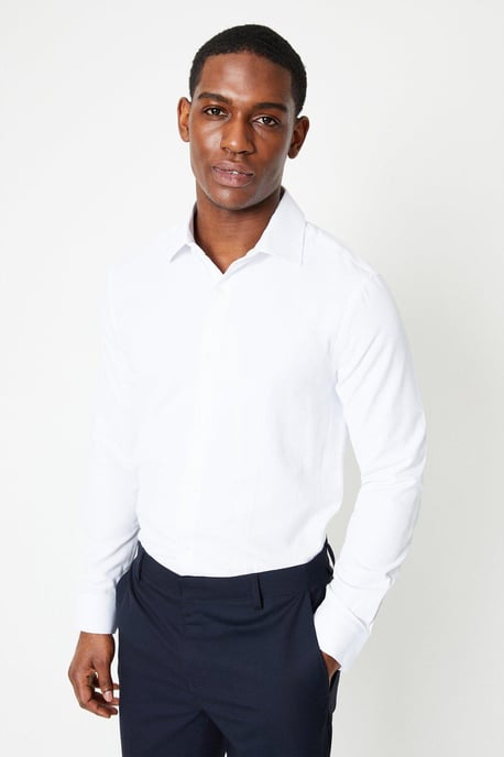 Easy Iron Cavalry Twill Slim Fit Shirt - Image 1