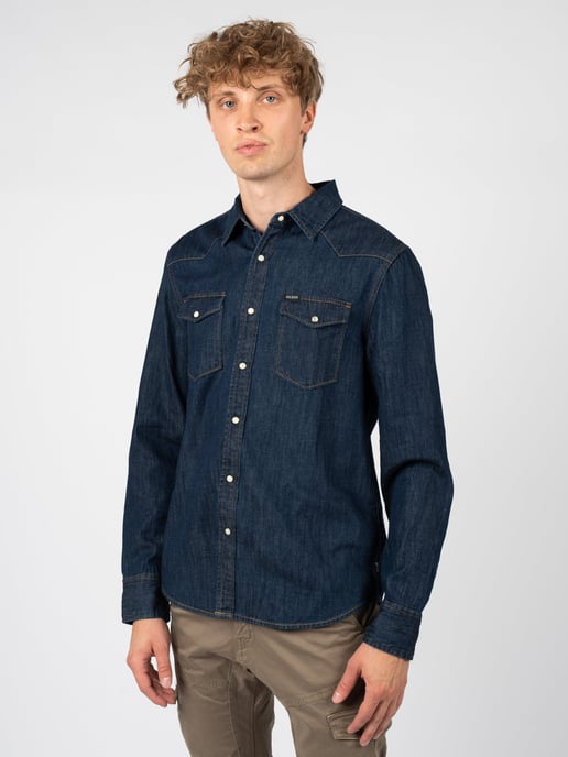 Guess Camisa del hombre azul oscuro - Image 3