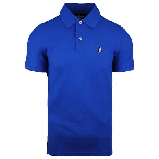 Psycho Bunny Classic Polo Short Sleeve Blue Mens Cotton Top B6K001B1PC LAPIS