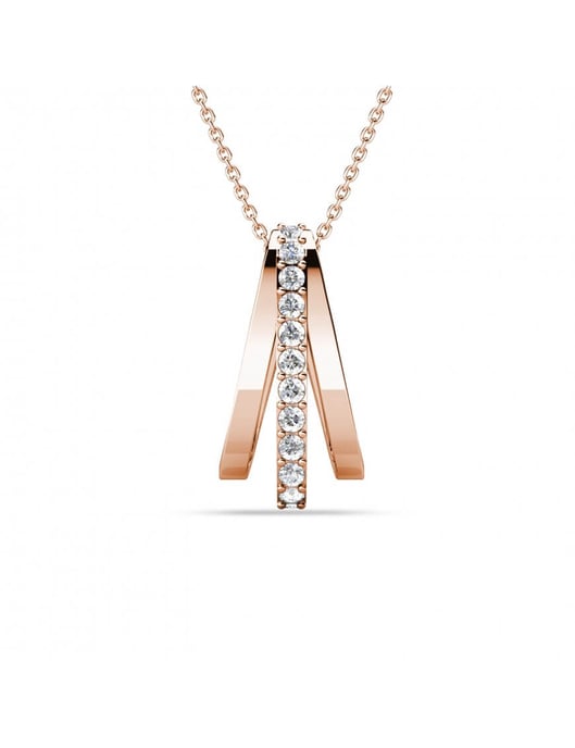 Colgantes Aurielle - Oro rosa y cristal - Image 1
