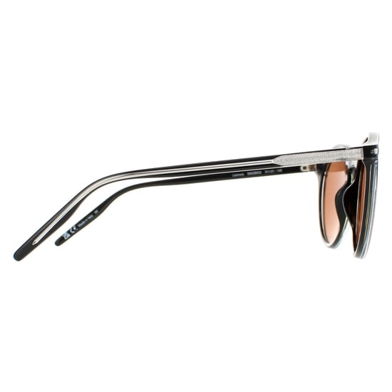 Serengeti Round Womens Shiny Clear and Black Polarized Drivers Leonora