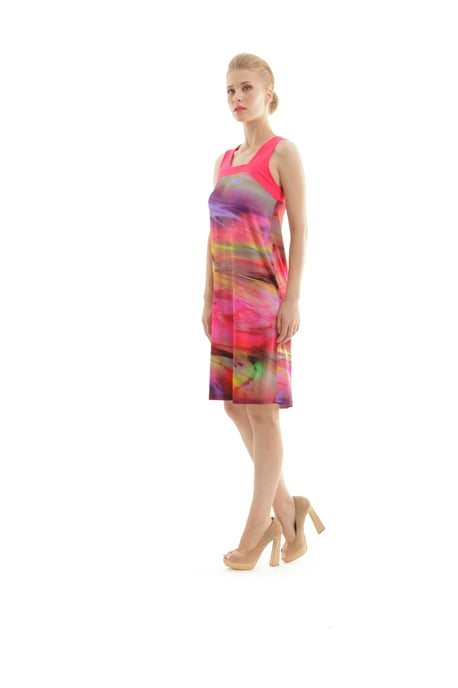 Vestido Impreso con Escote Cuadrado - Image 4