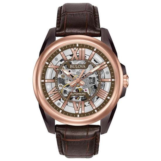 Bulova Automatic Men's Brown Watch 98A165 - Image 1