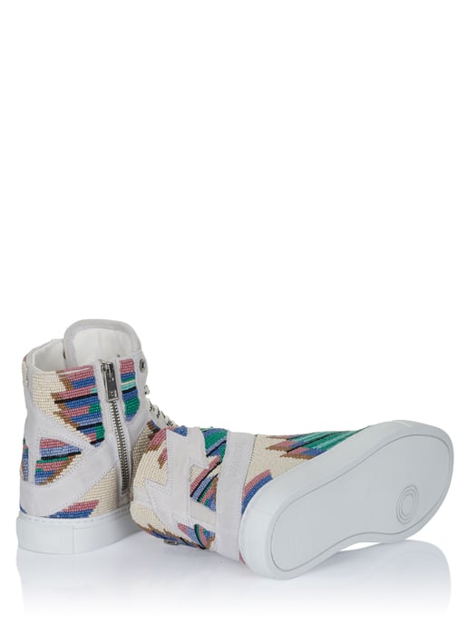 Zadig Voltaire Zapatos High Flash Folk Beads blanco - Image 3
