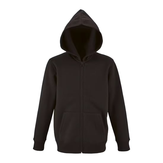 SOLS Childrens/Kids Stone Full Zip Hoodie (Black) - Image 1