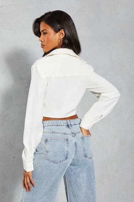 Premium Woven Twist Front Shirt