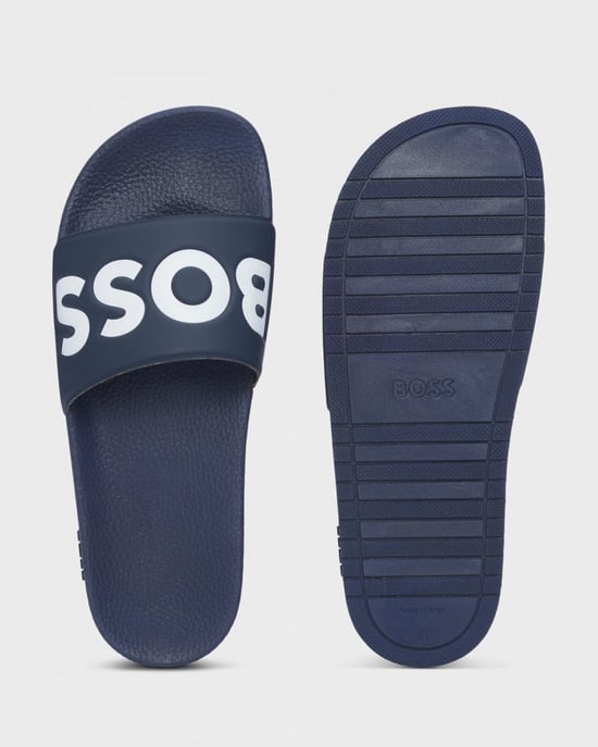 BOSS Orange Aryeh Sandalias para Hombre Hechas en Italia con Gran Detalle de Logo - Image 4