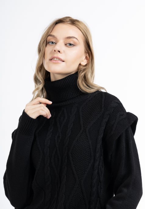 Dreimaster Knitted pullover women black - Image 5