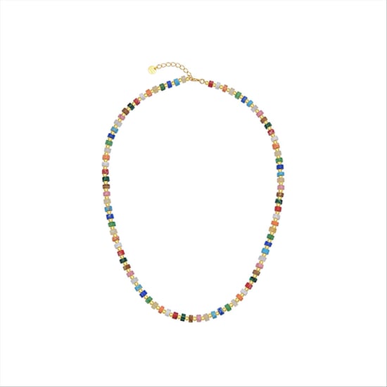 Necklace Luxenter Ihun made of 925 sterling silver and Multicolour crystal 18K yellow gold plated finish