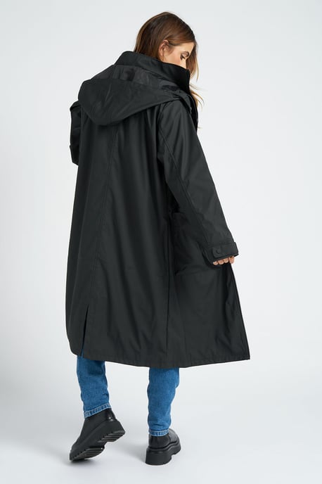 Black Rubberised Raincoat
